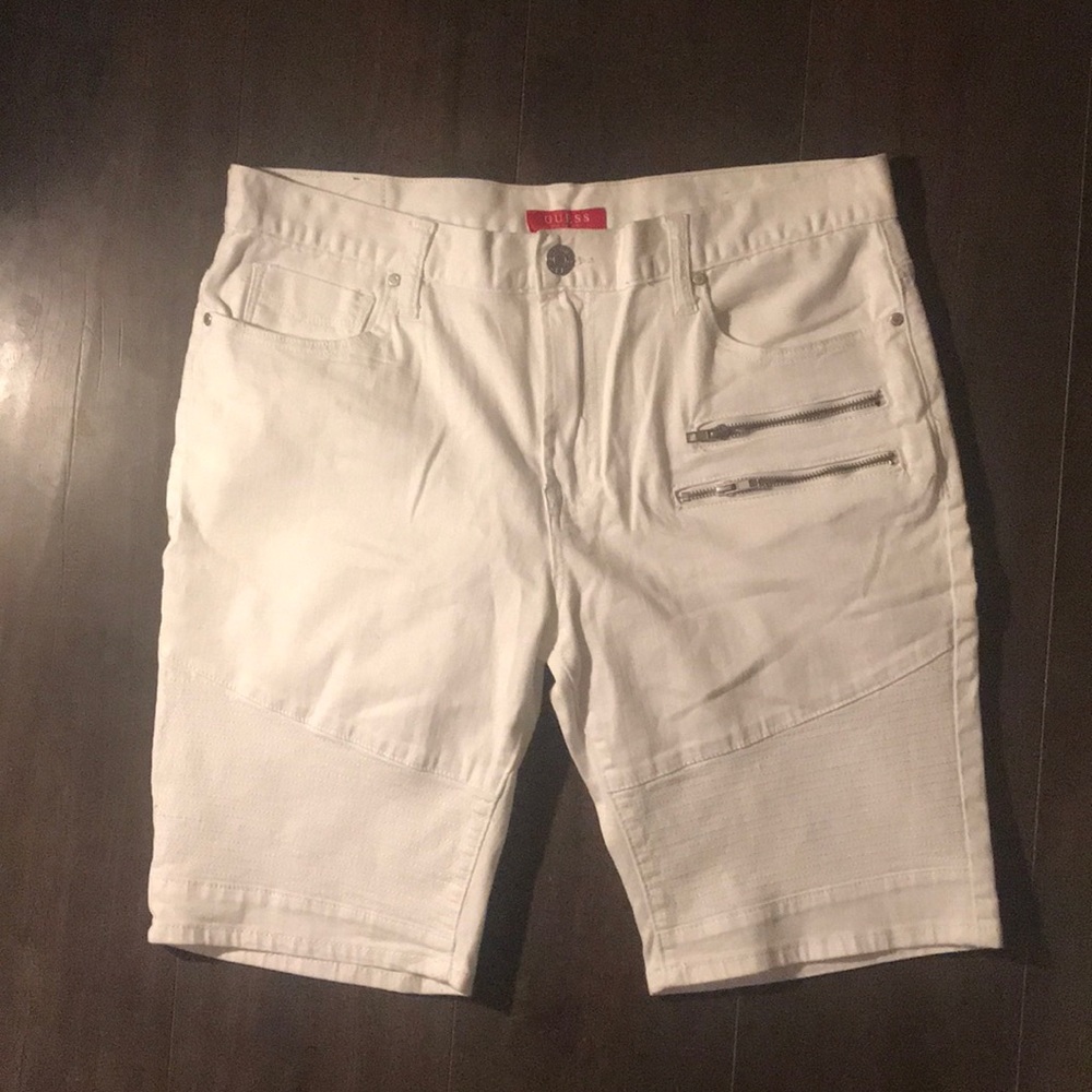 Guess white shorts